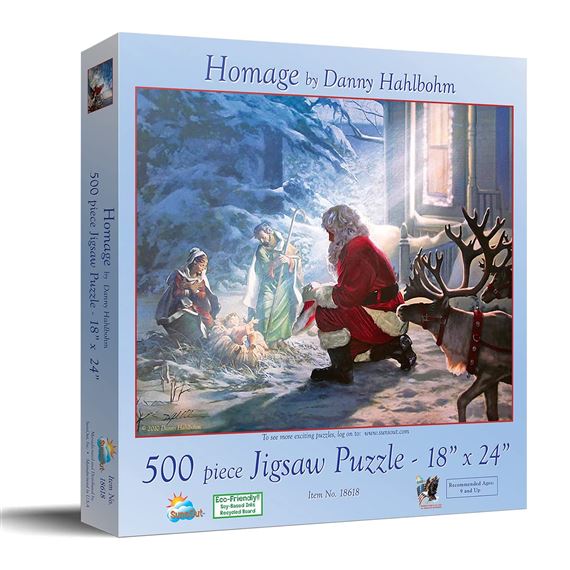 HOMAGE - KNEELING SANTA - 500 PIECE PUZZLE